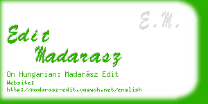 edit madarasz business card